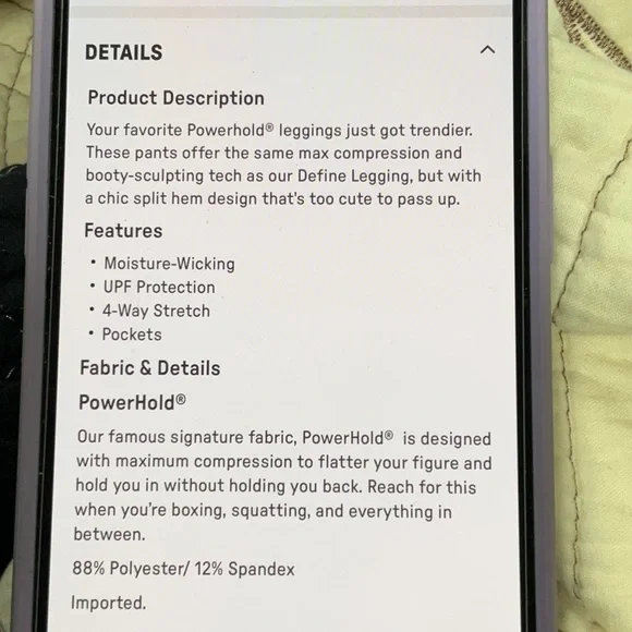 Fabletics Define PowerHold Split Hem Leggings - Picture 5 of 5